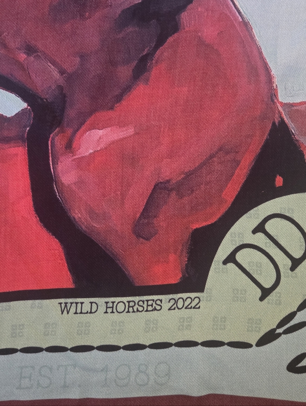 RARE !!!! Double D Ranch Wild Horses Scarf - Picture 5 of 8